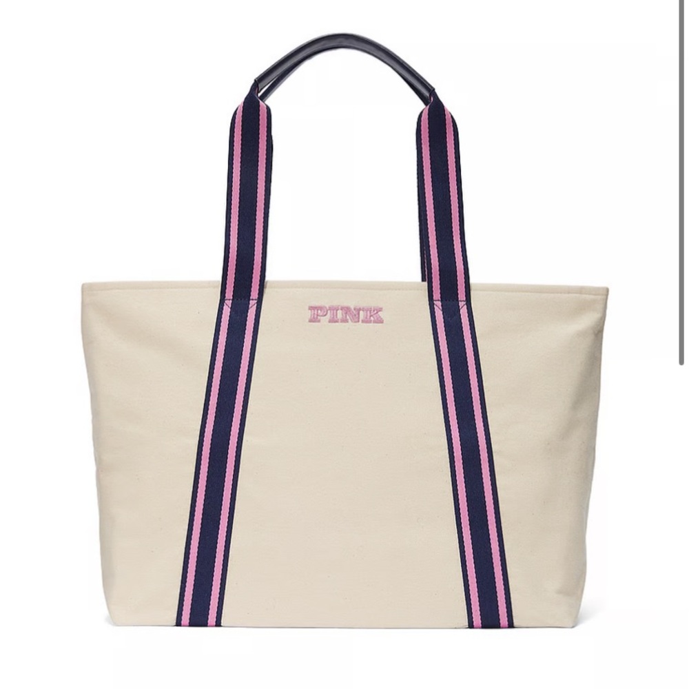 NWT Victorias Secret Pink Canvas Tote Bag